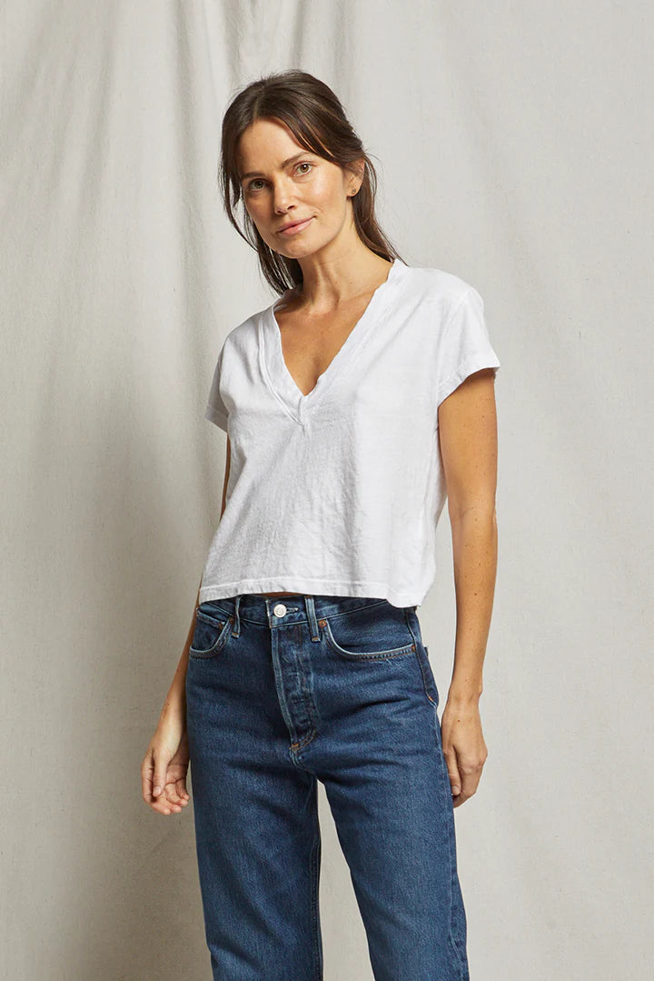 perfectwhitetee Alanis Recycled Cotton V Neck -  Multiple Colors!