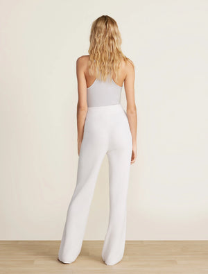 Barefoot Dreams CozyChic Ultra Lite Ribbed Rolled Edge Pant in Bisque