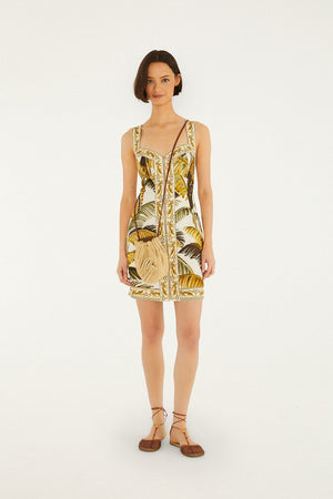 Farm Rio Mini Dress in Trancoso Sand