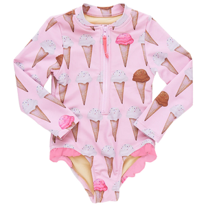 Pink Chicken Arden Swimsuit in Neapolitan Ice Cream Cones