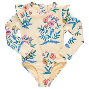 Pink Chicken Rachel Swimsuit in Pale Yellow Poppy