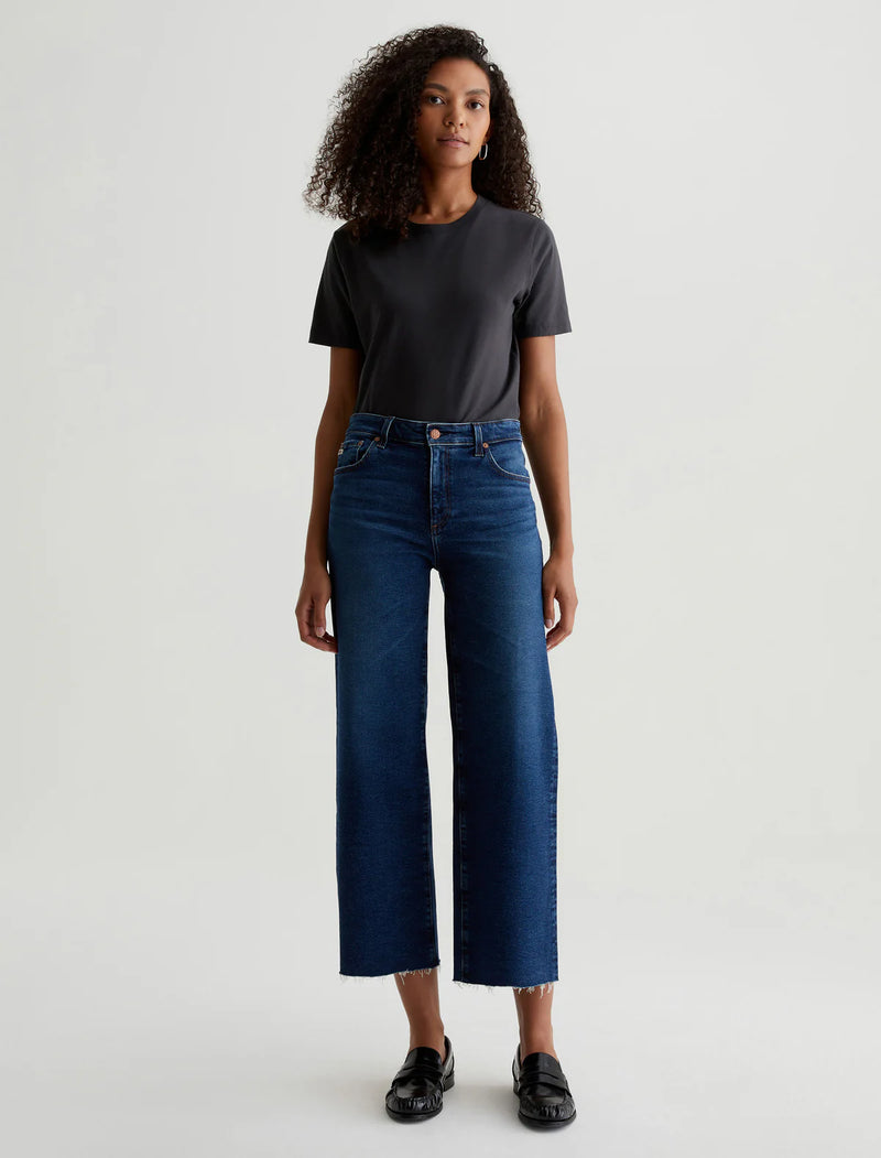 AG Saige Wide Leg Crop Denim in 7 Years Antwerp