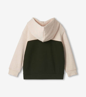 Hatley Pullover Hoodie in Oatmeal Colorblock
