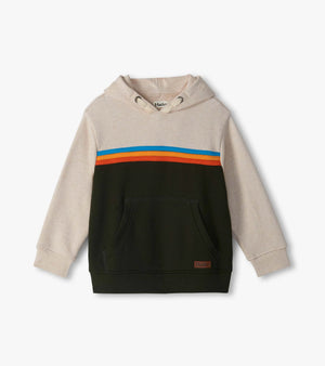 Hatley Pullover Hoodie in Oatmeal Colorblock