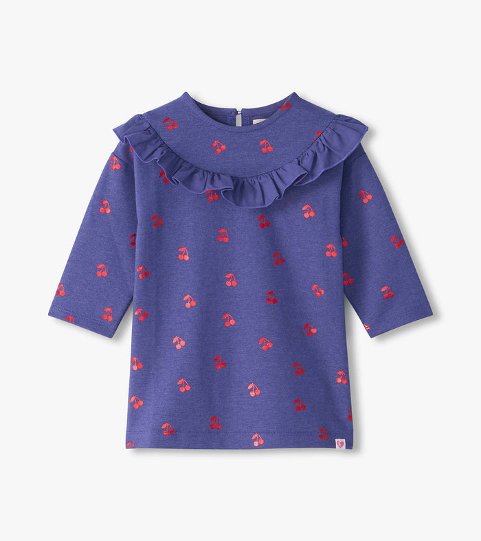 Hatley Ruffle Dress in Foil Cherries