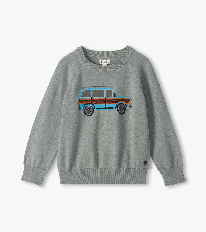 Hatley Crew Neck Sweater in Vintage Truck