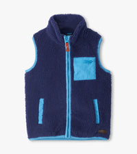 Hatley Faux Sherpa Vest in Patriot Blue