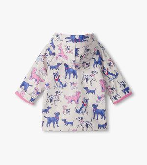 Hatley Snap Raincoat in Pink Little Pups