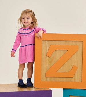 Hatley Sweater Dress in Pink Pups
