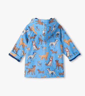 Hatley Snap Raincoat in Blue Little Pups