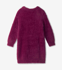 Hatley Drop Shoulder Sweater Dress in Raspberry Hearts