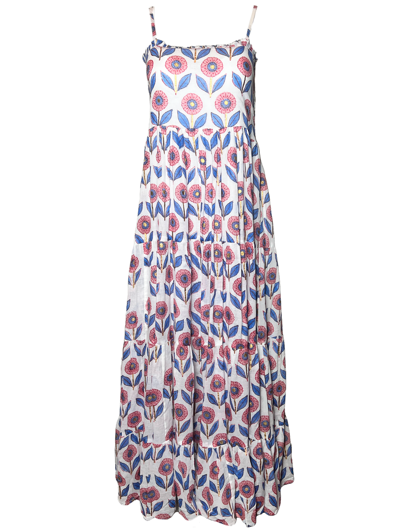 Oliphant Smocked Back Maxi Dress in Touraine Pink