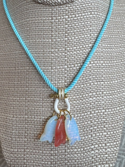 Opal/Pink/Opal on Blue