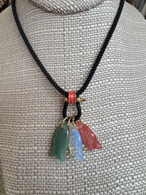Aventurine/Opal/Pink on Black