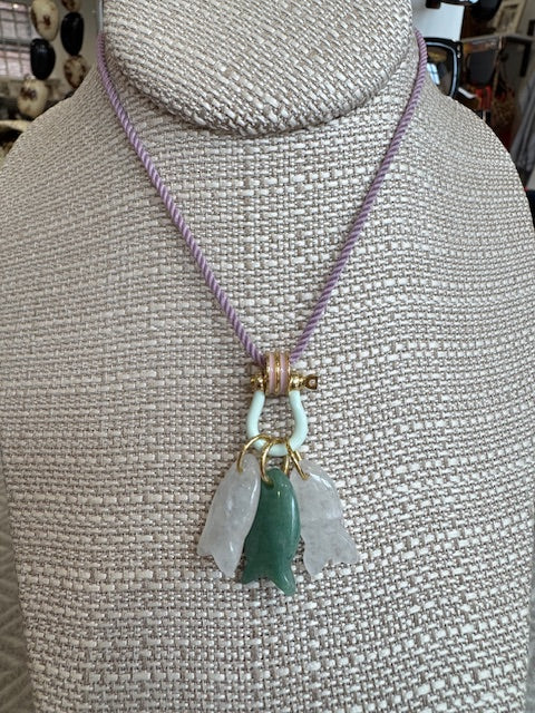 Clear/Aventurine/Clear on Lavender