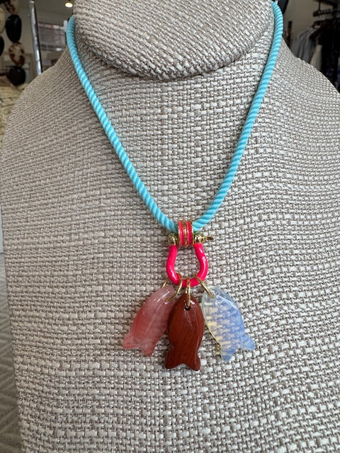 Pink/Carnelian/Opal on Blue