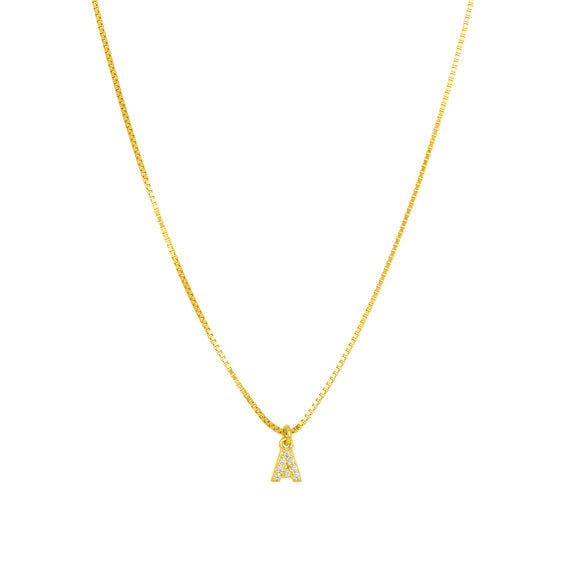 fyb Gold Petit Initial Necklace in Multiple Initials!