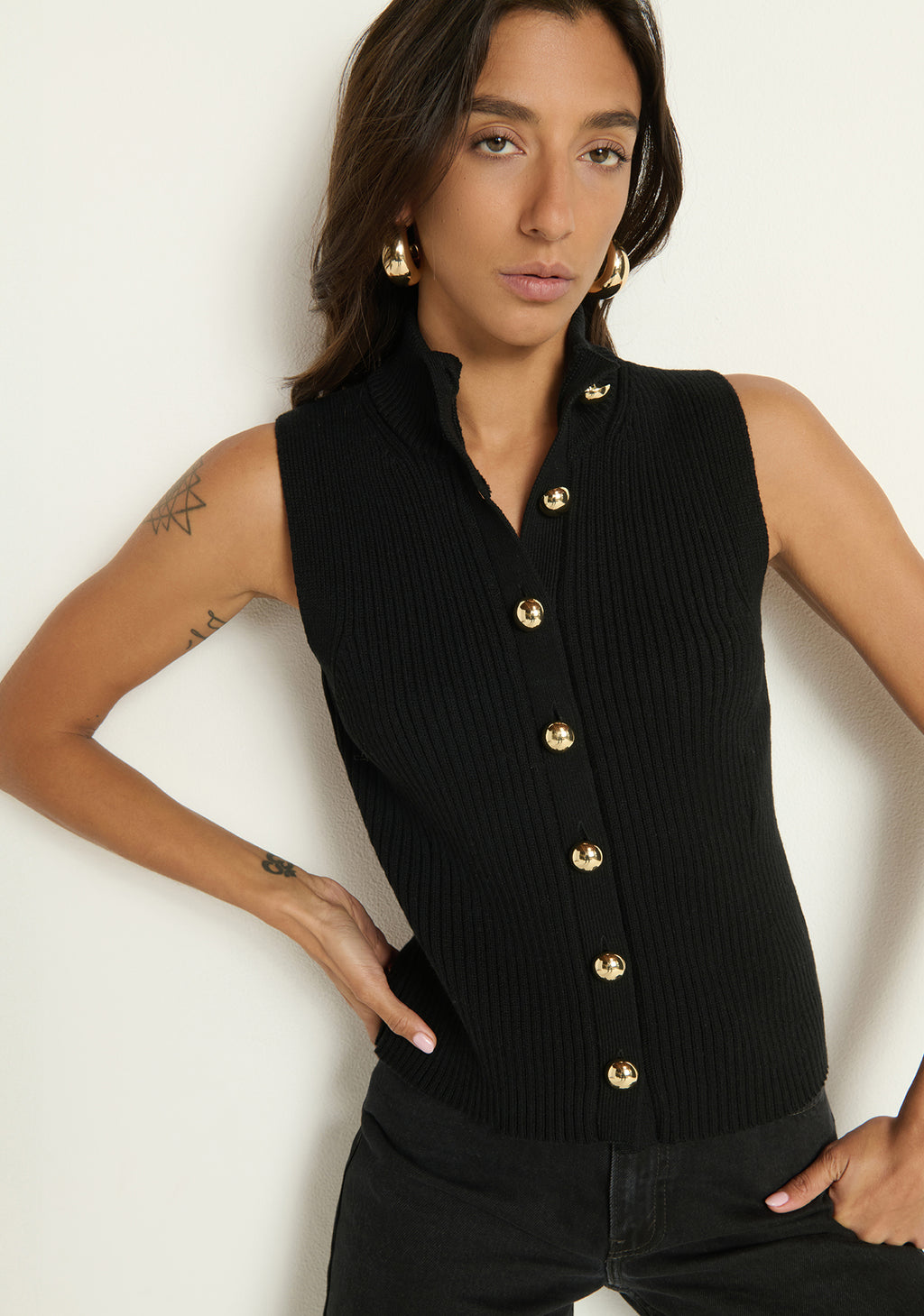 Nation Ira Sweater Vest in Black