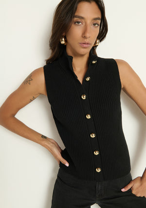Nation Ira Sweater Vest in Black