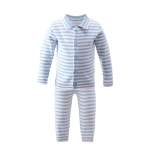 Rachel Riley Stripe Sweater Set in Blue