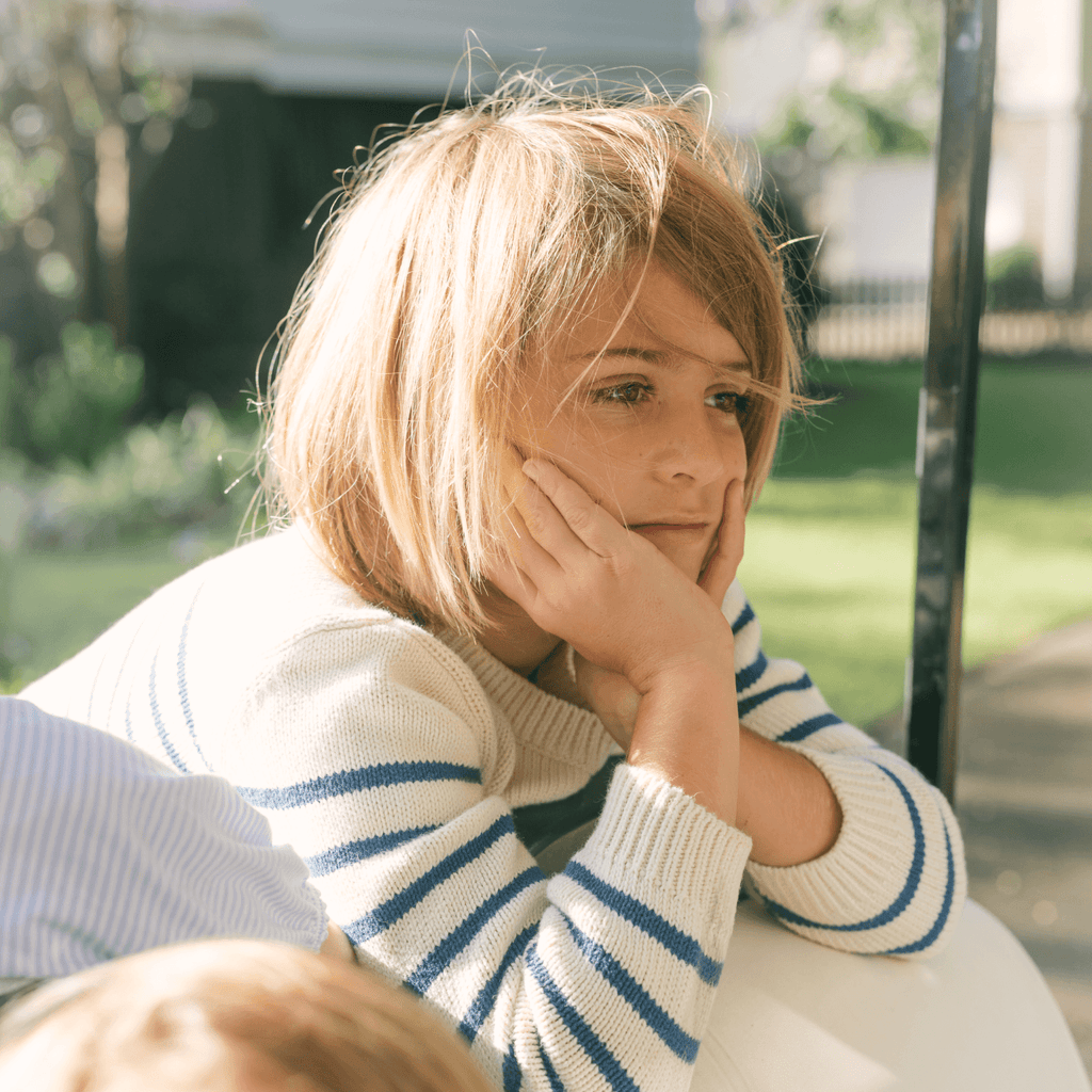 Minnow Stripe Sweater in Cream/Navy