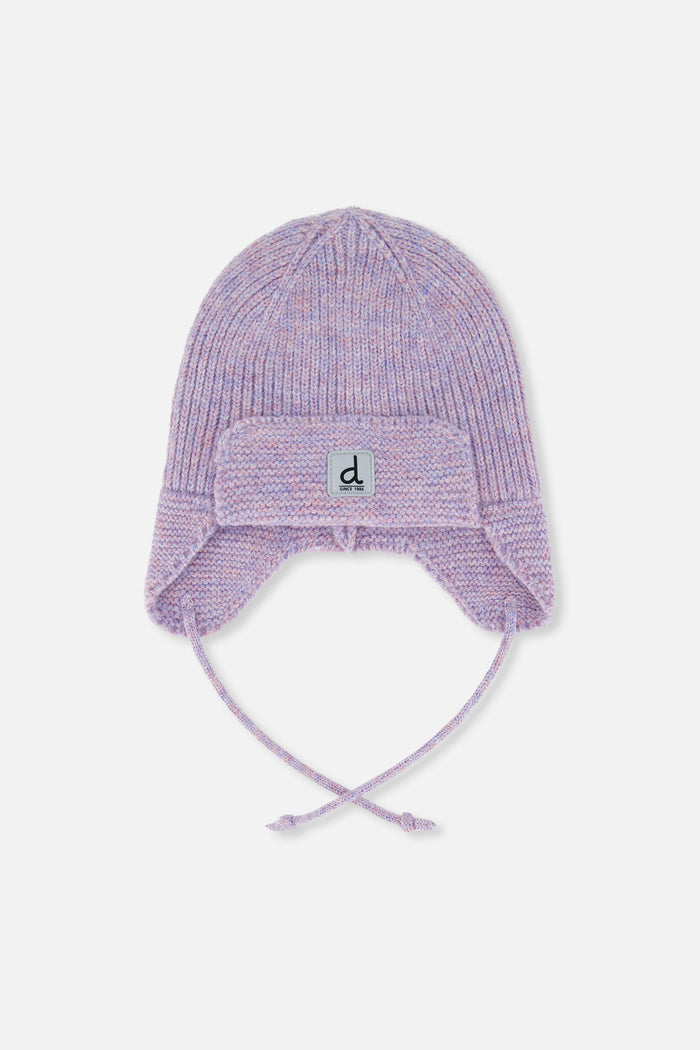 Deux Par Deux Baby Knit Hat in Lavender