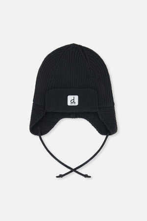 Deux Par Deux Baby Knit Hat in Anthracite