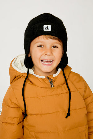 Deux Par Deux Baby Knit Hat in Anthracite