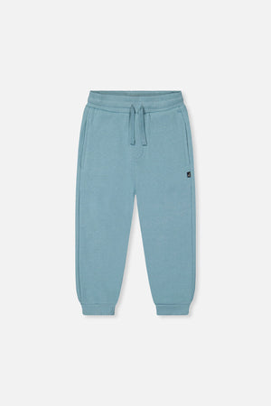Deux Par Deux Baby Fleece Sweatpants in Stone Blue