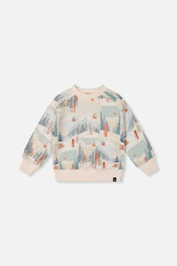 Deux Par Deux Fleece Sweatshirt in Vintage Ski