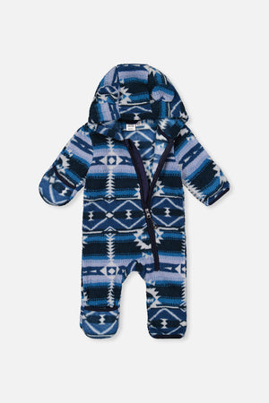 Deux Par Deux Plush Romper in Aztec Blue