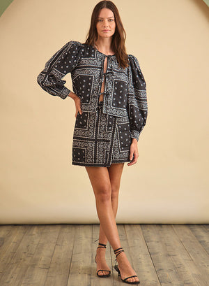 Hunter Bell Katie Top in Wild Aces Black