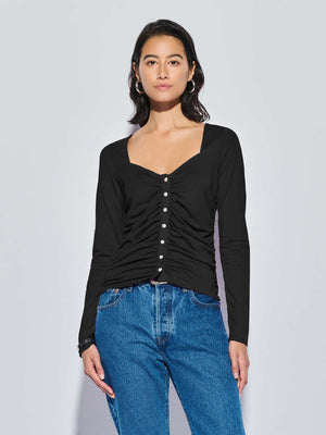 Nation Ltd Jordana Top in Jet Black