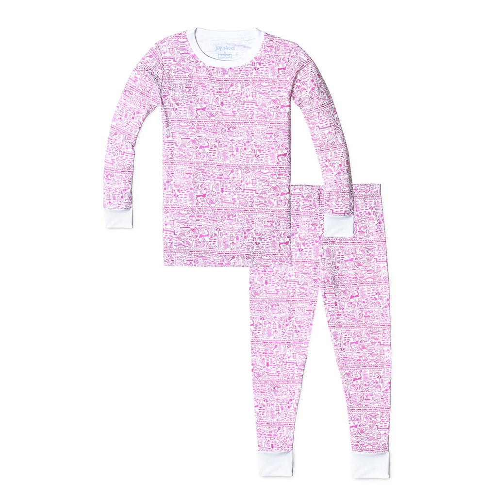 Joy Street Kids Cape Cod Pajama Set in Peony Pink