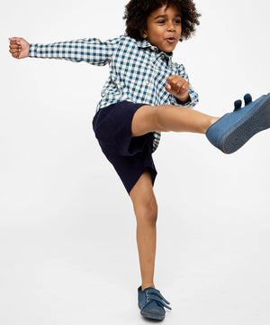 Oso & Me Jeffie Shirt in Blue Picnic Check