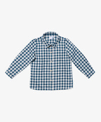 Oso & Me Jeffie Shirt in Blue Picnic Check