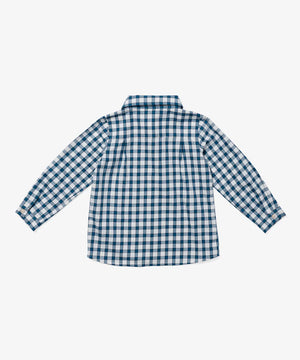 Oso & Me Jeffie Shirt in Blue Picnic Check