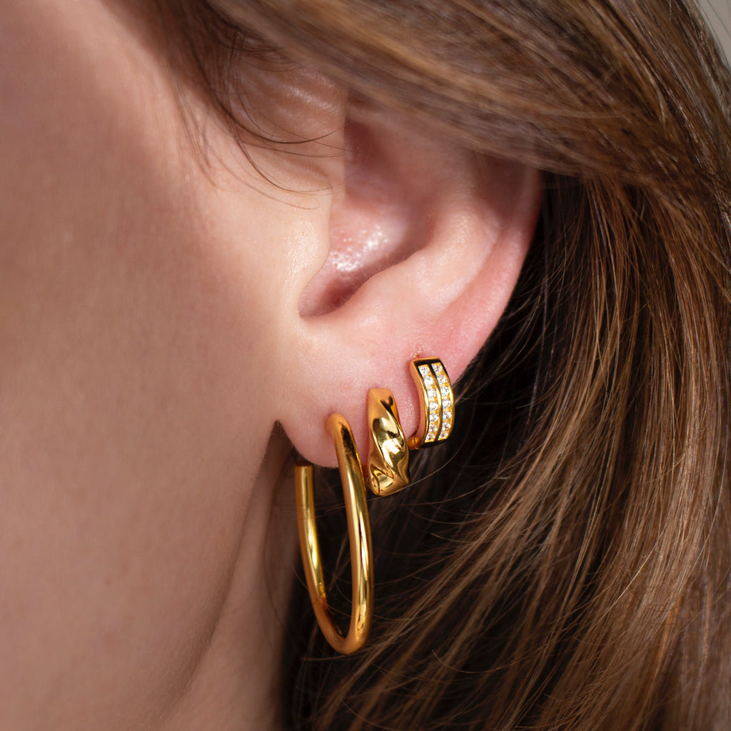 fyb Jocelyn Hoop Earrings in Gold