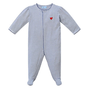 Joy Street Harbor Heart Stripe Footie
