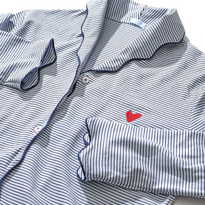 Joy Street Women's Harbor Heart Stripe Pajama Set