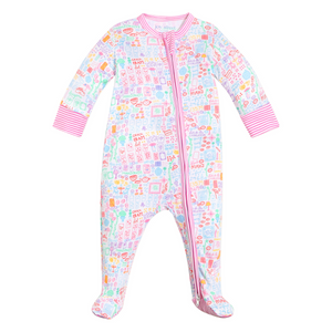 Joy Street Kids Mahjong Zip Onesie