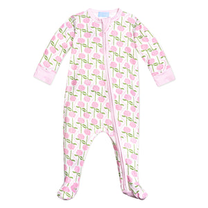 Joy Street Kids Footie in Pink Hydrangeas