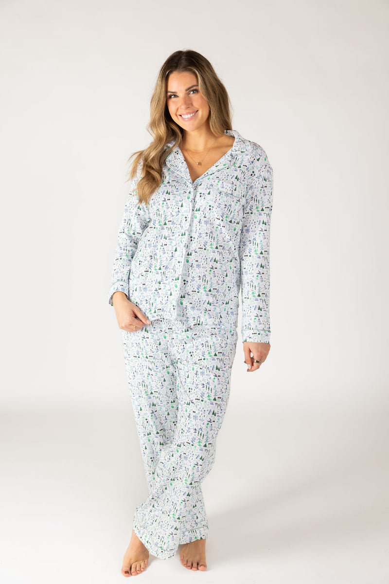 Joy Street Women's Long Pajama Set in Apres Ski