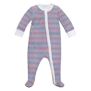 Joy Street Kids Sailor Hearts Footie in Navy