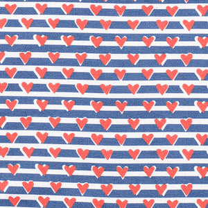 Joy Street Women's Henley Pajama Set in Navy Sailor Hearts