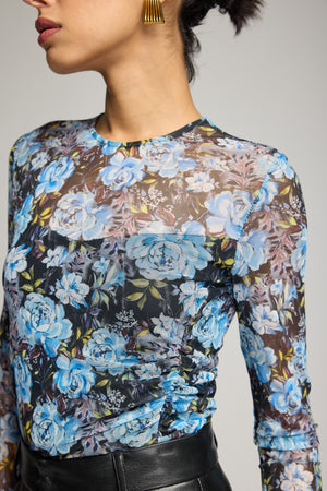VIVI FLORAL MESH TOP