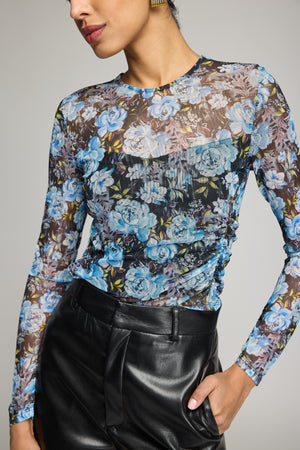 VIVI FLORAL MESH TOP