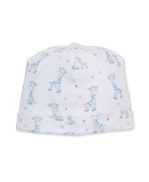 Kissy Kissy  Hat in Light Blue Just Giraffes