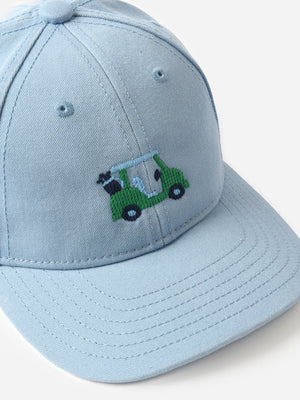 Harding Lane Kids Golf Cart Baseball Hat in Light Blue