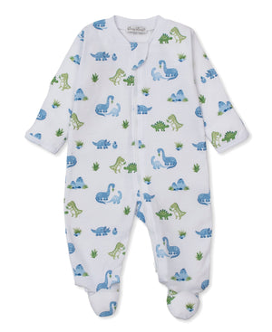 Kissy Kissy Print Zip Footie in Dinosaur Delight